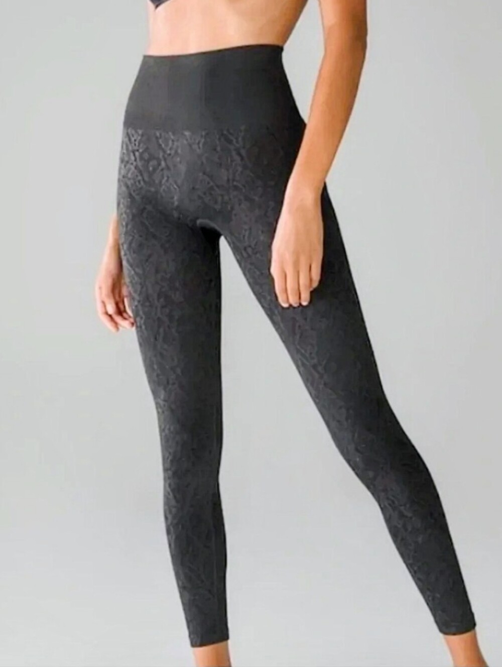 Soma Grey Snakeskin Jacquard Wide High Waist Mystical Skin Slimming Legging XS